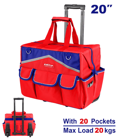 Sac à outils rigide à roulettes EMTOP EHRRTB2013 - SME IMPORT