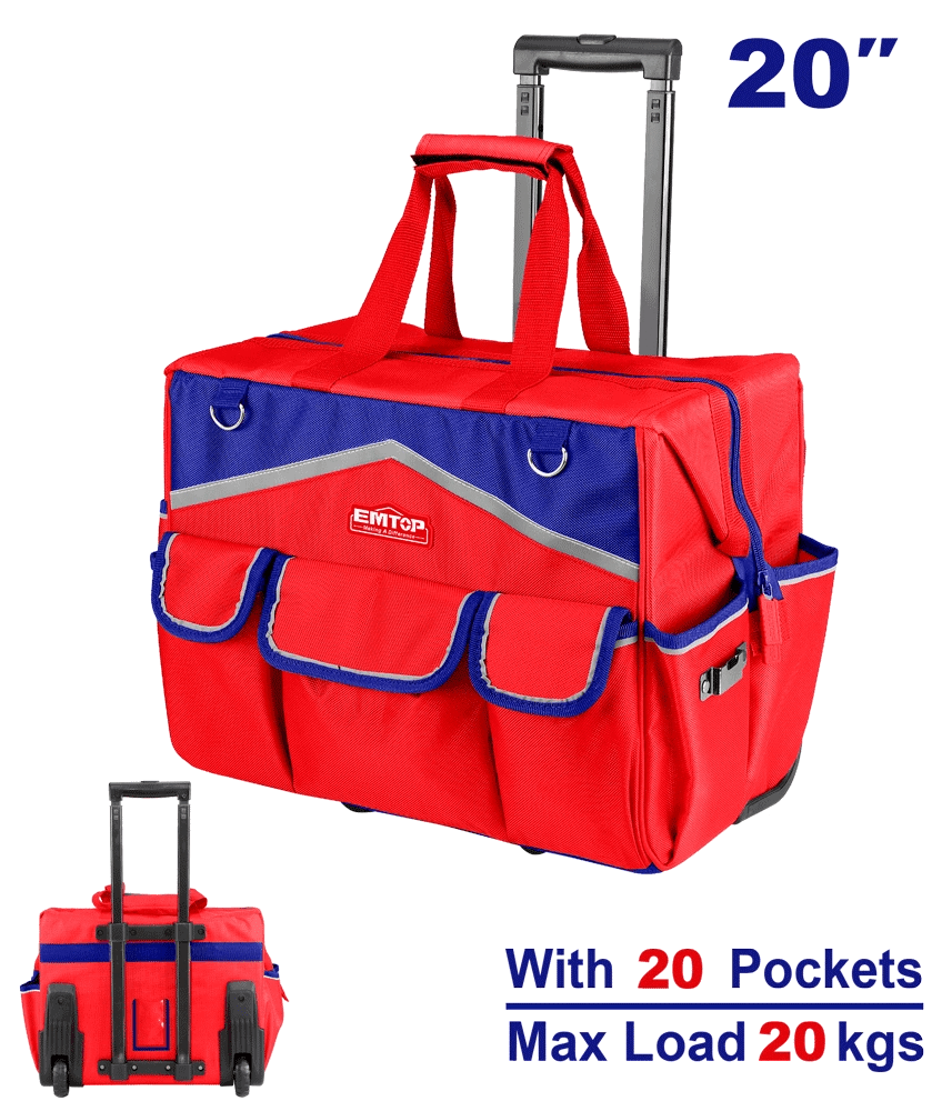 Sac à outils rigide à roulettes EMTOP EHRRTB2013 - SME IMPORT