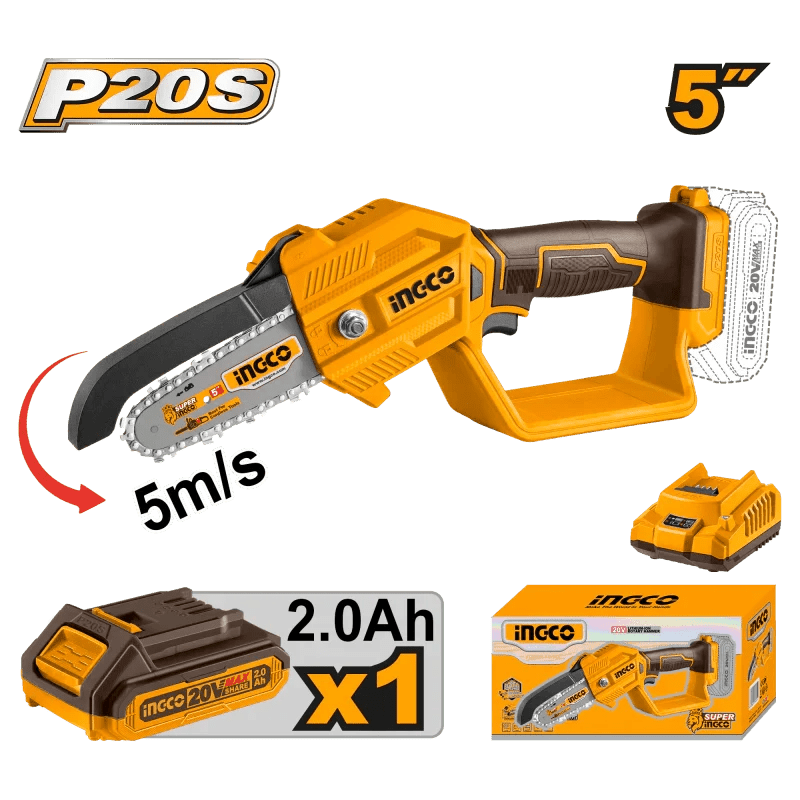 Scie à chaine sans fil lithium-ion 20V 5 INGCO – CGSLI20561 - SME IMPORT
