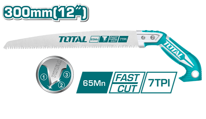 Scie à couteau pliant 300 mm avec lame 65Mn et poignée ergonomique tht51130026 - SME IMPORT
