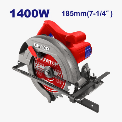 Scie circulaire 1400W 185MMEMTOP ECSW1852 - SME IMPORT