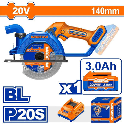 Scie circulaire 20v 140mm WADFOW WLWP5631 - SME IMPORT