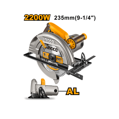 Scie circulaire 2200 W INGCO – CS2358 | Coupe puissante et précision professionnelle