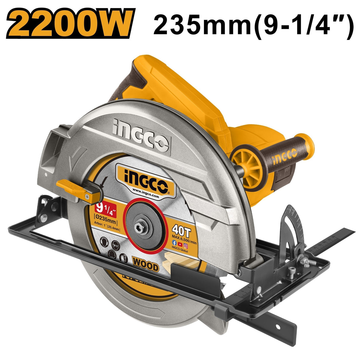 Scie Circulaire INGCO 2200W 235 mm (9-1/4") CS23522 - SME IMPORT