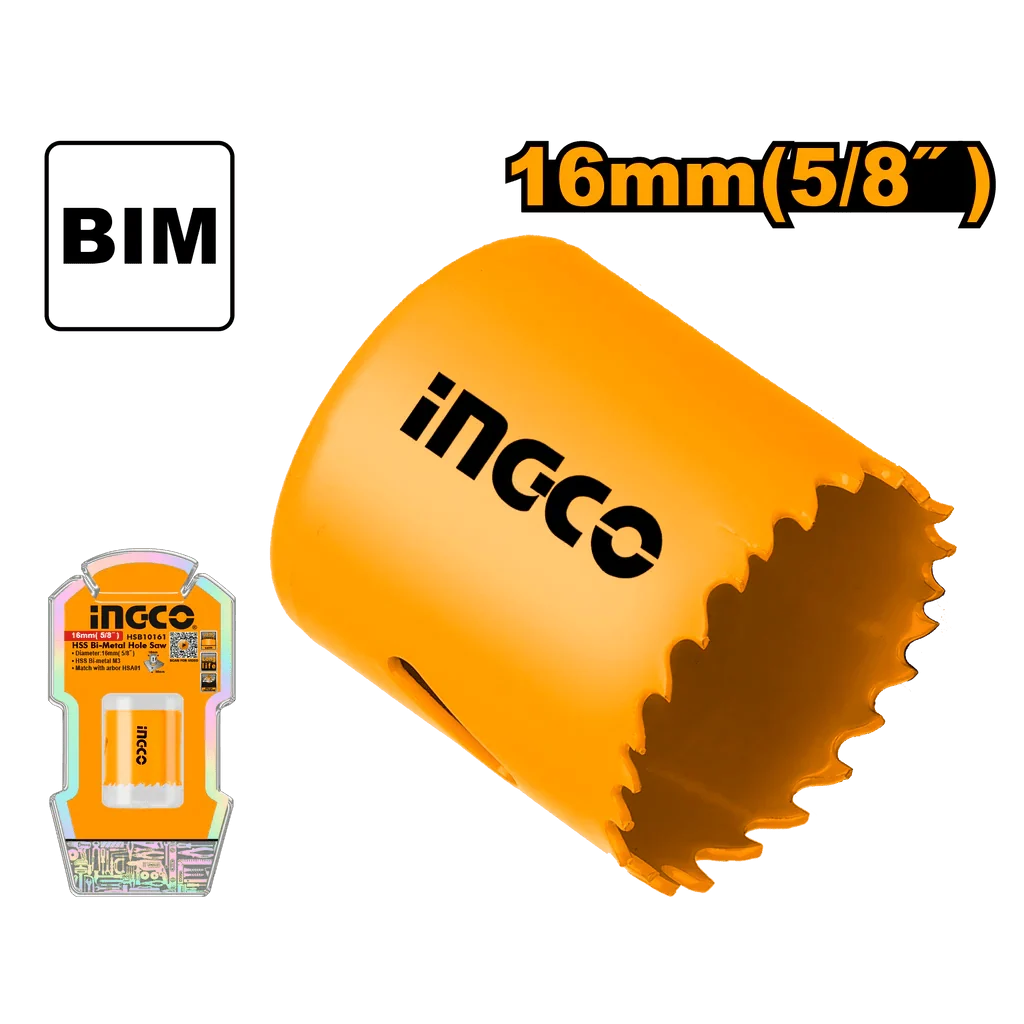 Scie cloche bimétal HSS INGCO 16 mm (5/8") – HSB10161 - INGCO SME TUNISIE
