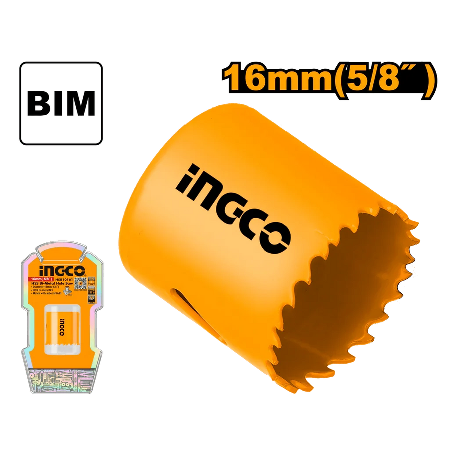 Scie cloche bimétal HSS INGCO 16 mm (5/8") – HSB10161 - INGCO SME TUNISIE