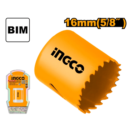 Scie cloche bimétal HSS INGCO 16 mm (5/8") – HSB10161 - SME IMPORT