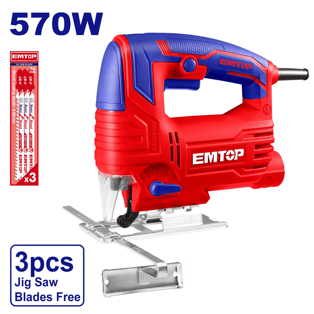 Scie sauteuse 570W+3LAMES EMTOP EJSW5701 - SME IMPORT