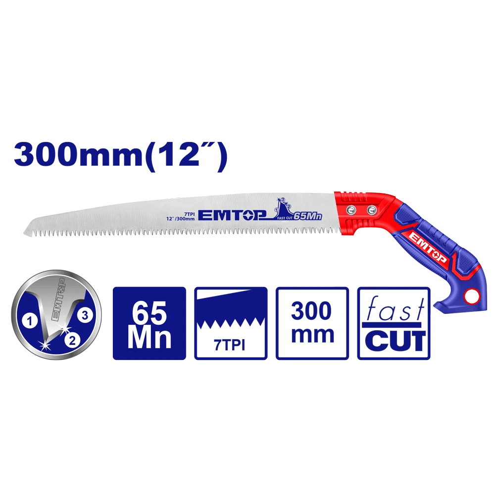 Scie sécateur 300MM EMTOP EHASP3001 - SME IMPORT