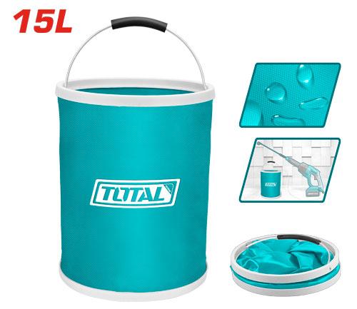 Seau pliant imperméable 15L modèle TGTFB15 TOTAL camping - SME IMPORT