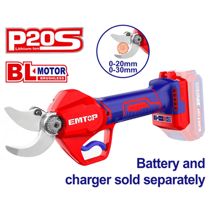Sécateur électrique 20V 20-30 EMTOP ELSL20305 - SME IMPORT