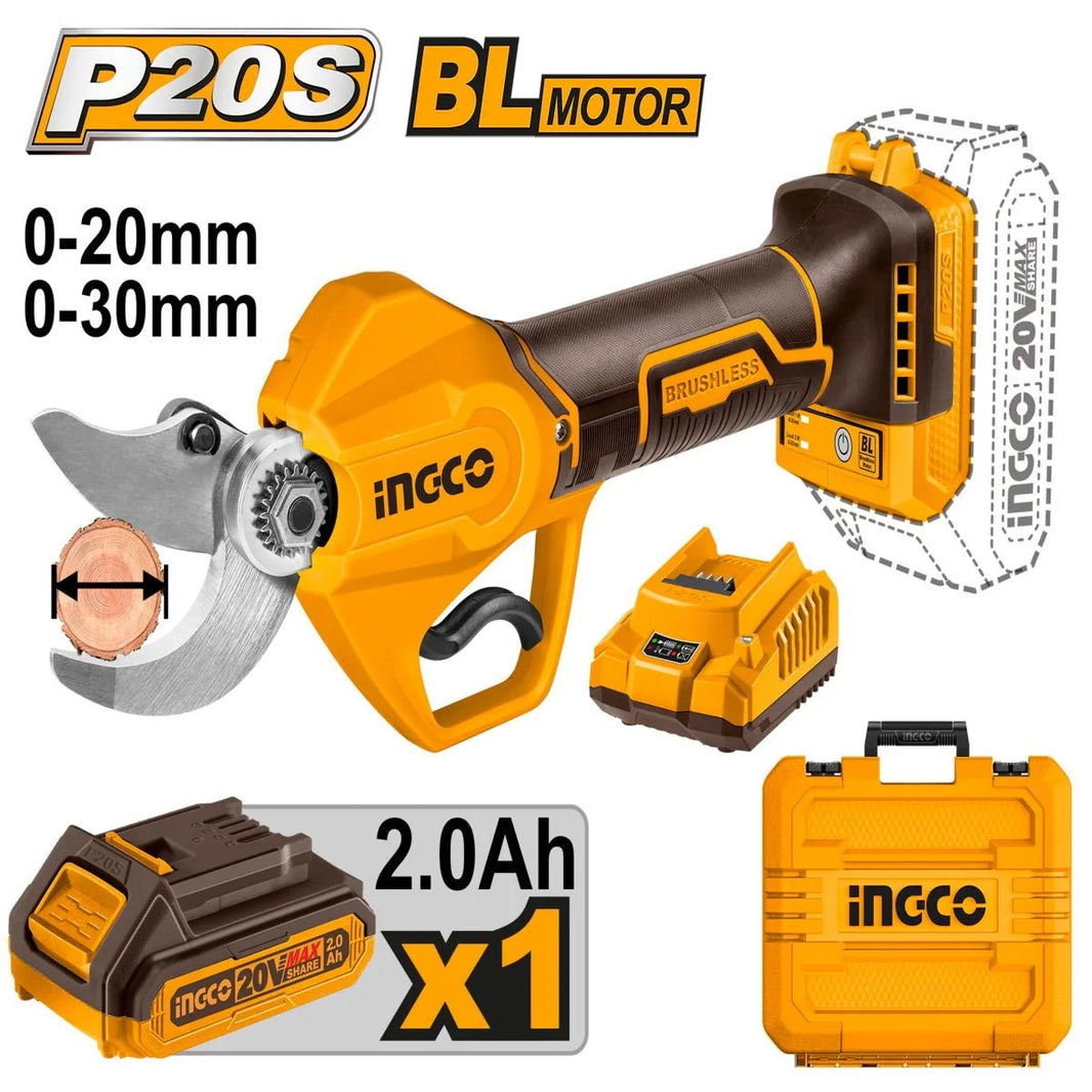 Sécateur sans fil 20 V INGCO CSSLI203083 - SME IMPORT