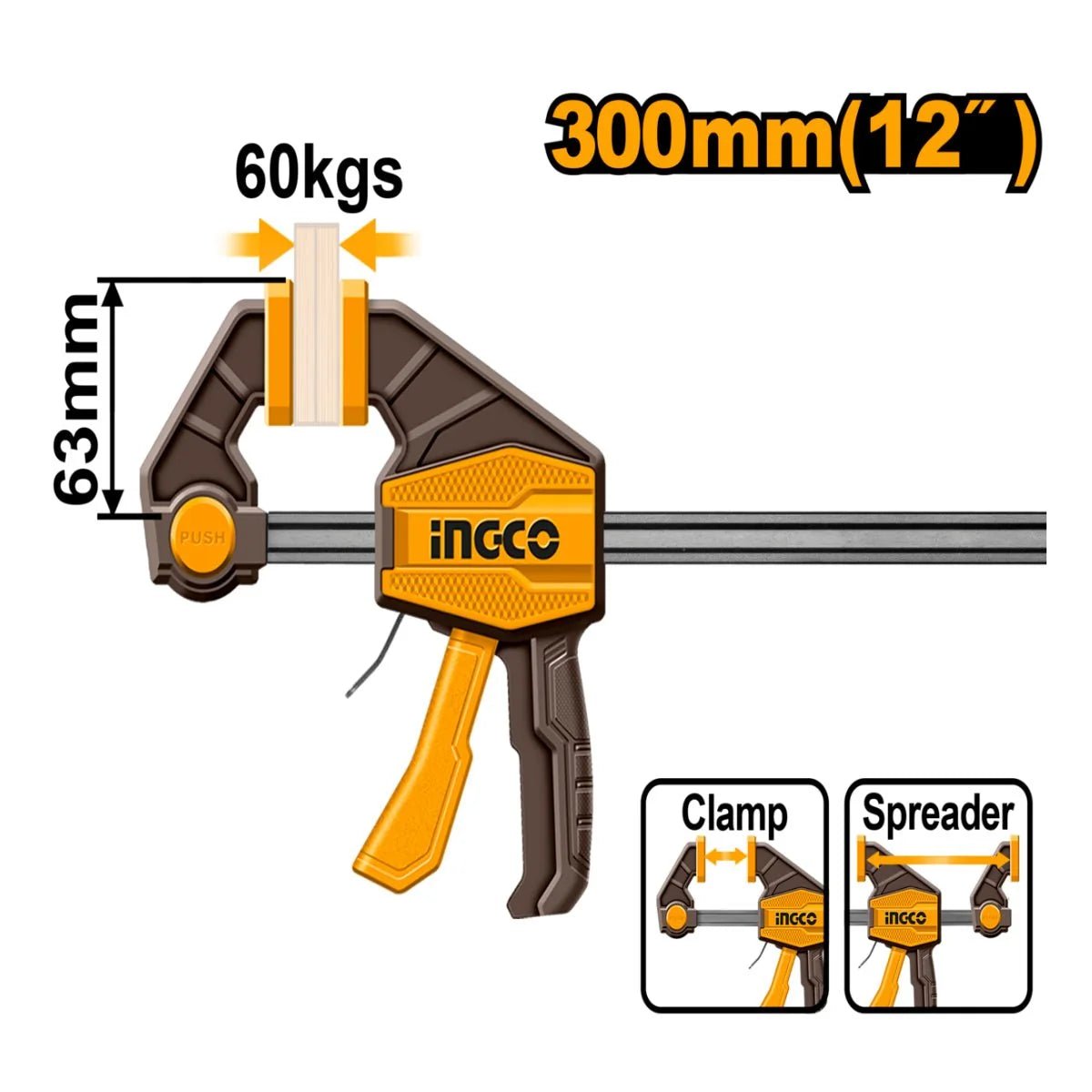 Serre-joint rapide INGCO HQBC01602 - SME IMPORT