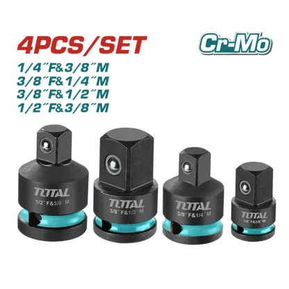 Set adaptateurs douilles crmo TOTAL 4 pieces professionnel THISAD12438 - SME IMPORT