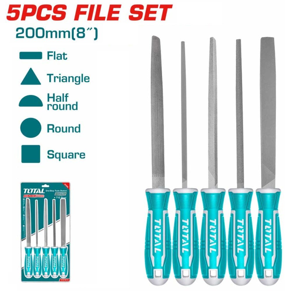 Set limes ergonomiques 200mm poignée TOTAL T5LIM THT918516 - SME IMPORT