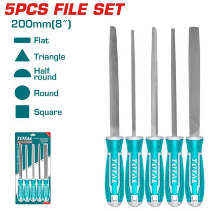 Set limes ergonomiques 200mm poignée TOTAL T5LIM THT918516 - SME IMPORT