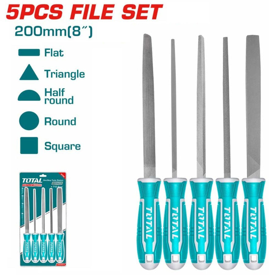 Set limes ergonomiques 200mm poignée TOTAL T5LIM THT918516 - SME IMPORT