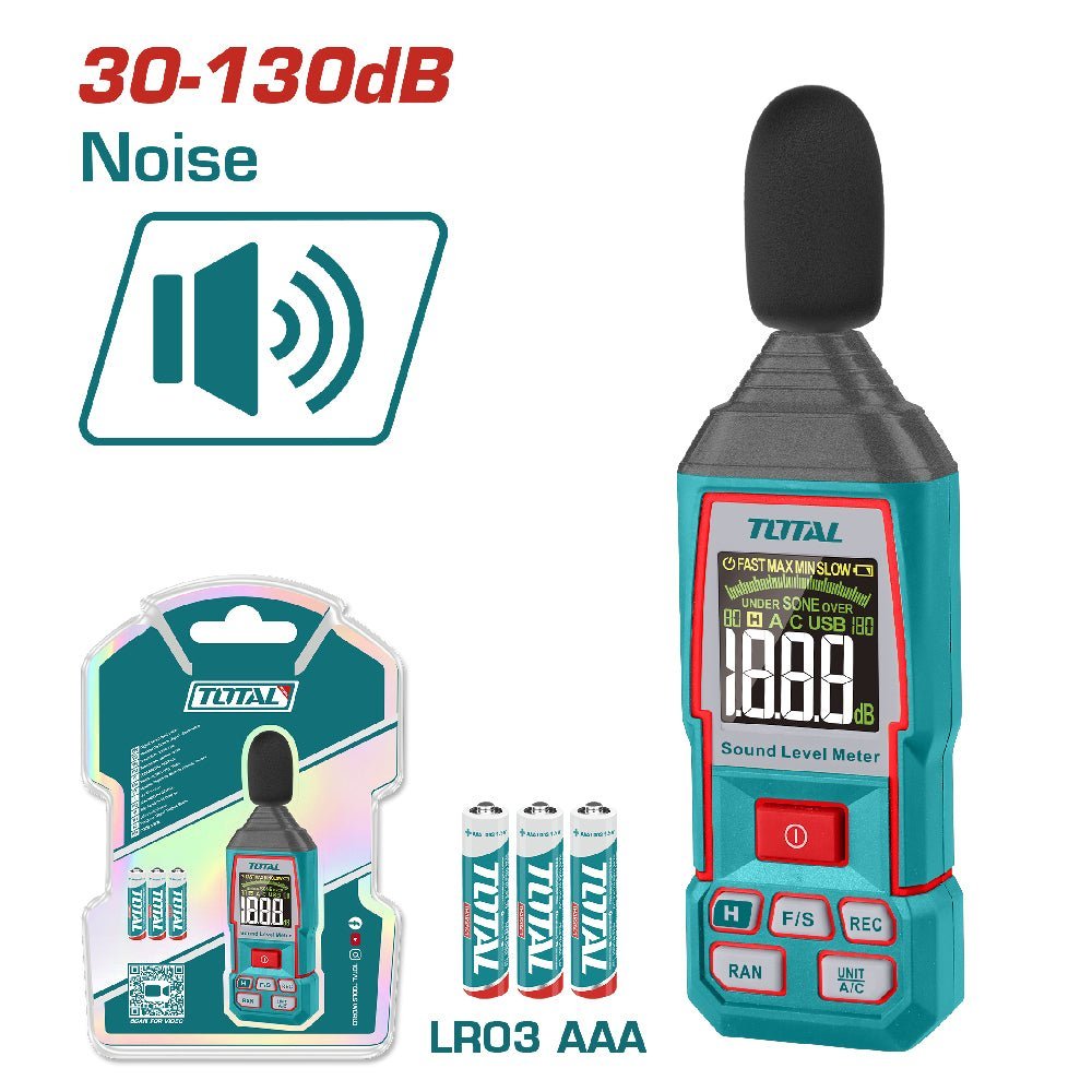 Sonomètre numérique TOTAL TETSL031 30-130 db AC mesure - SME IMPORT