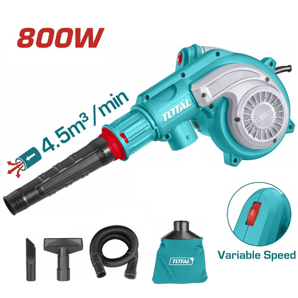 Souffleur aspirateur 800 w TB8036 TOTAL débit 4,5 M3min - SME IMPORT