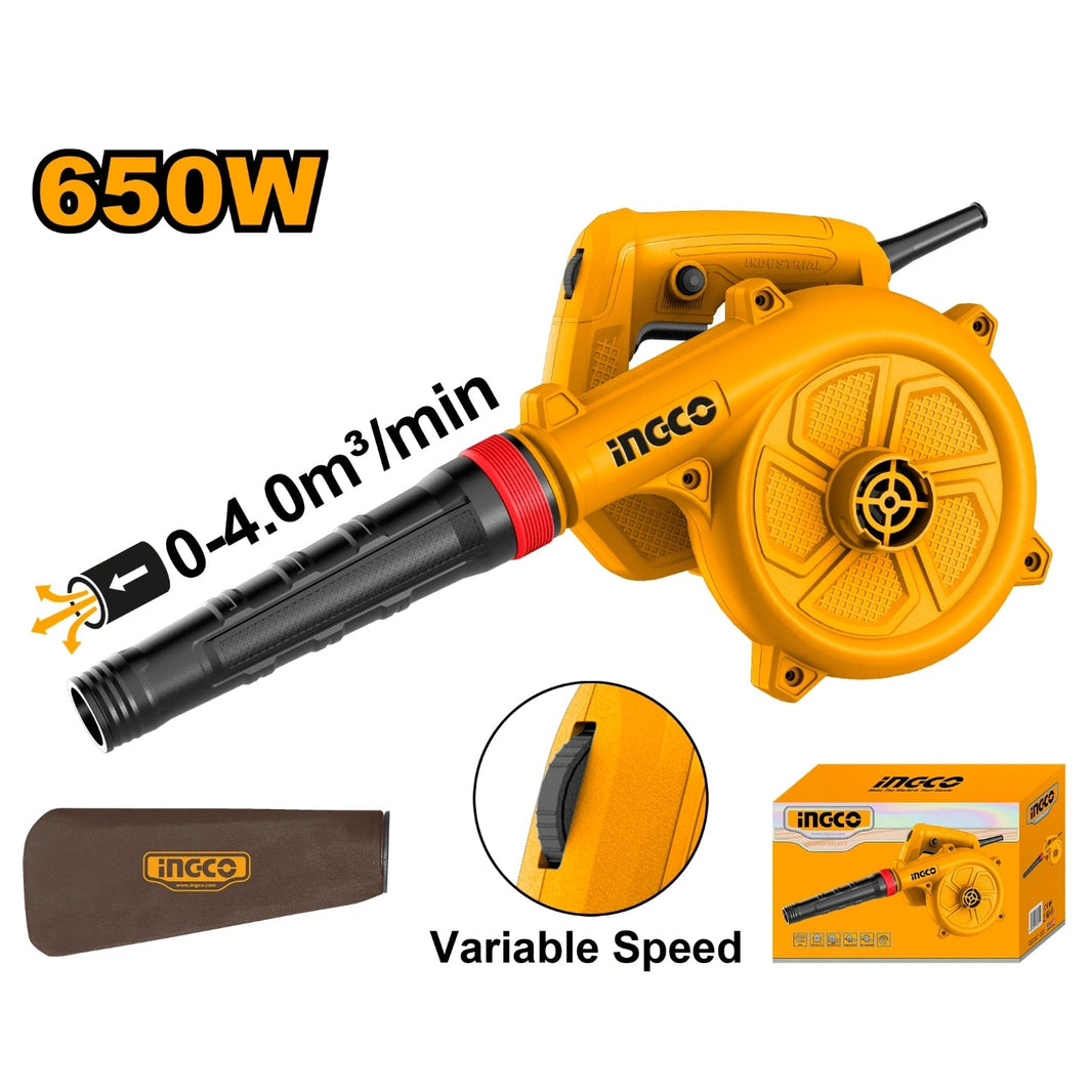 Souffleur-aspirateur électrique INGCO AB6508 – 650 W - SME IMPORT