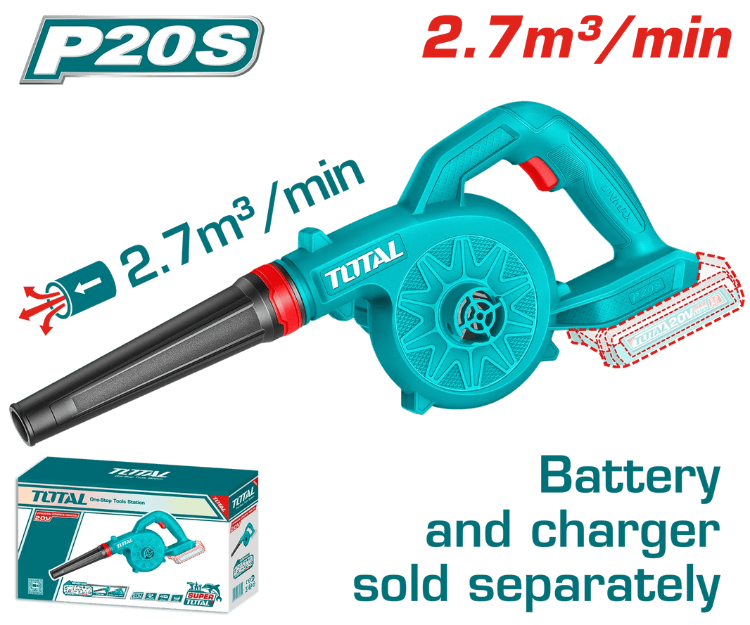 Souffleur sans fil TOTAL P20S 20V léger puissant pour nettoyage pro TABLI2078 - SME IMPORT