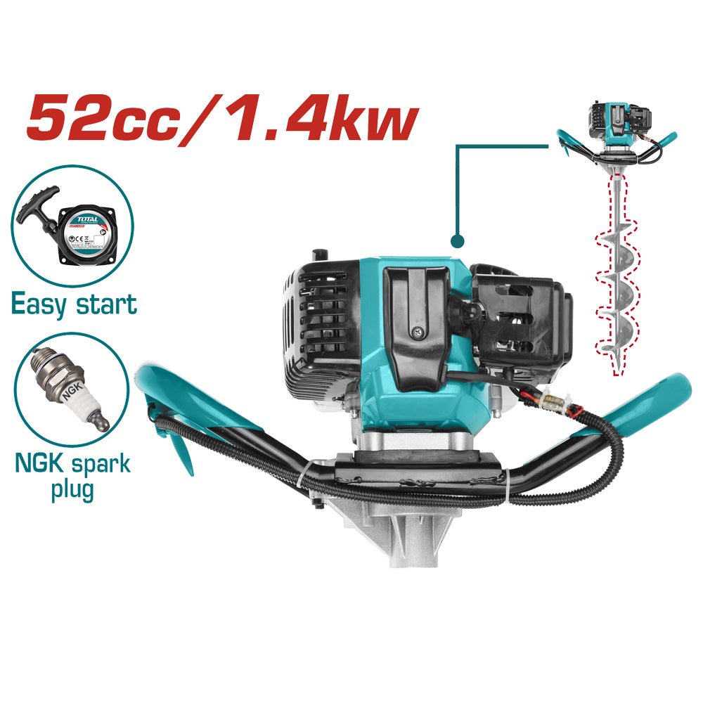 Tarière de terre 52cc 1.4kW easy start pour TEA55221-1 - SME IMPORT