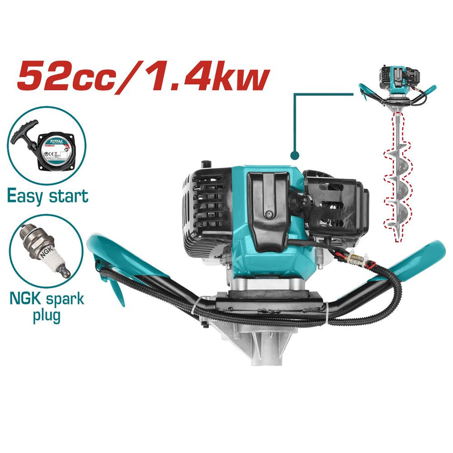 Tarière de terre 52cc 1.4kW easy start pour TEA55221-1 - SME IMPORT
