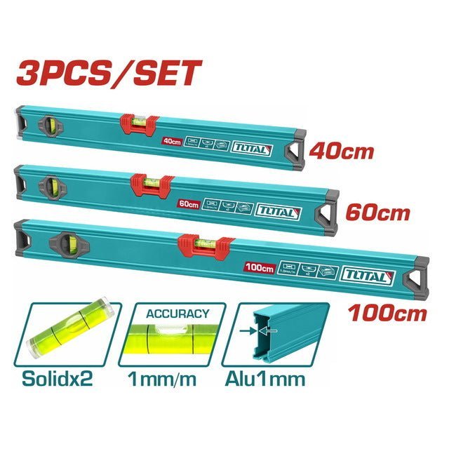 THT10403 – niveaux à bulle TOTAL 40 60 100 cm – précision - SME IMPORT