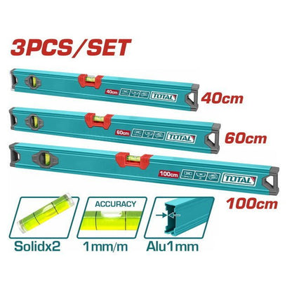 THT10403 – niveaux à bulle TOTAL 40 60 100 cm – précision - SME IMPORT