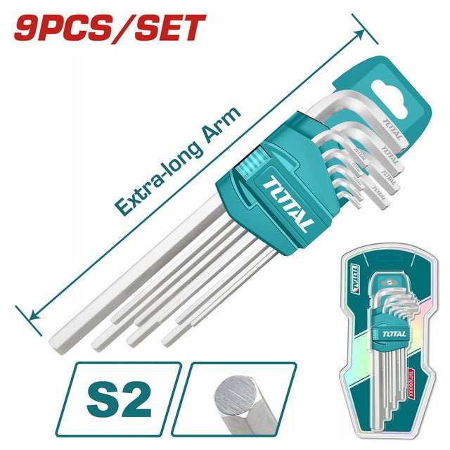 THT106192 - clés mâles longues TOTAL 1,5-10 mm - bricolage - SME IMPORT