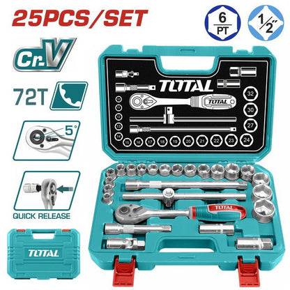 THT121251 – douilles demi pouce TOTAL 25 pièces – pros