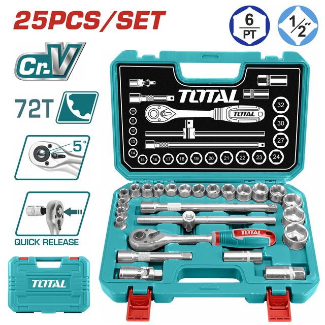 THT121251 – douilles demi pouce TOTAL 25 pièces – pros
