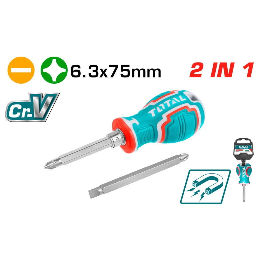 THT250216 - outil à visser magnétique TOTAL 2 en 1 - facile