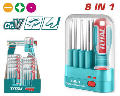 THT250906 tournevis inter 8 en 1 TOTAL jx ergonomique CrV - SME IMPORT