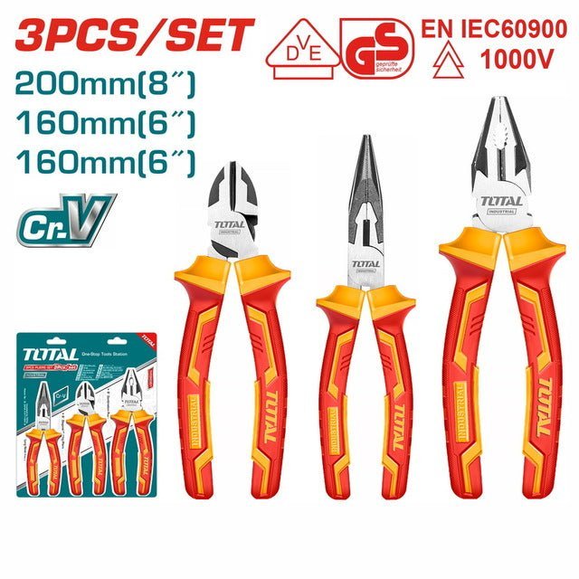 THT2K0302 Pinces Isolées Total 1000 V Outil Pro Électrique - SME IMPORT