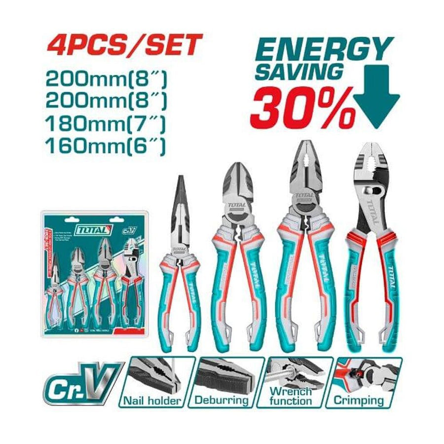 THT2K0458 - pinces isolées TOTAL 1000V 4 pièces - pro - SME IMPORT