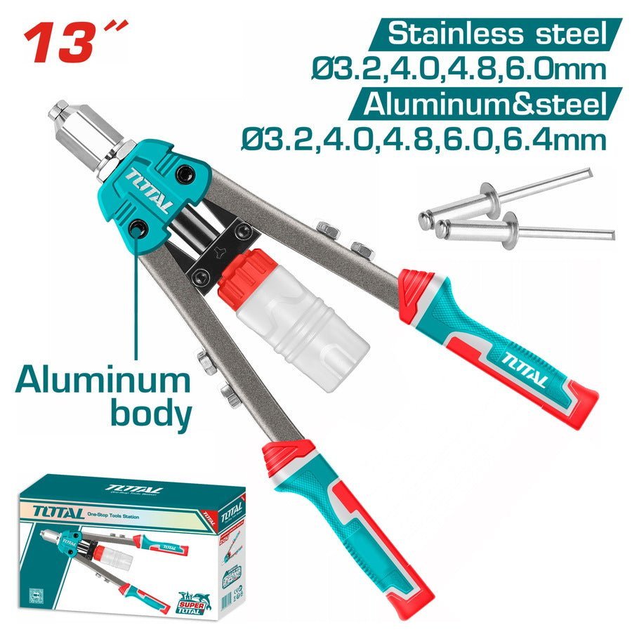 THT32131 - pince rivet pro TOTAL 13P aluminium ergonomique - SME IMPORT