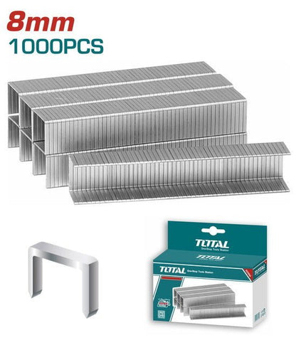 THT3982 agrafes TOTAL 8mm acier galvanisé 1000 pièces - SME IMPORT