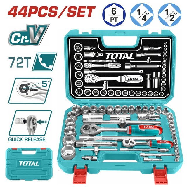 THT421441 jeu douilles TOTAL 1/4 et 1/2 coffret durable - SME IMPORT