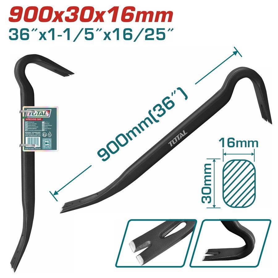 THT431242 barre de démolition totale TOTAL 600mm ergonomique