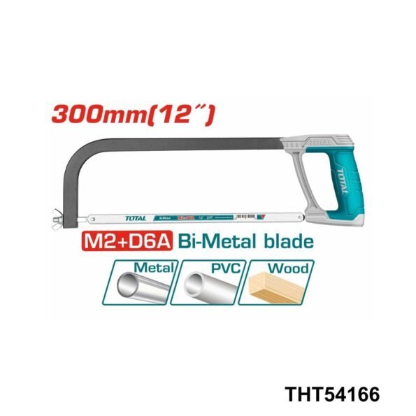 THT541036 – cadre de scie à métaux TOTAL 300 mm – précis - SME IMPORT