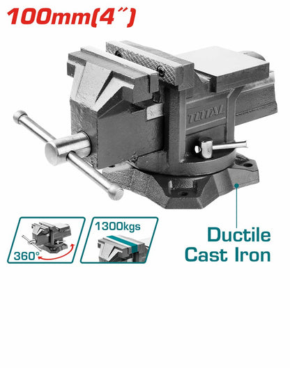 THT6146 - Étau Établi TOTAL 100MM - Pour Bricoleurs - SME IMPORT