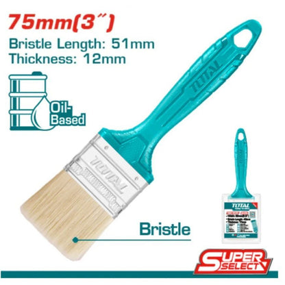 THT845036 pinceau plat TOTAL 3 pouces finitions précises - SME IMPORT