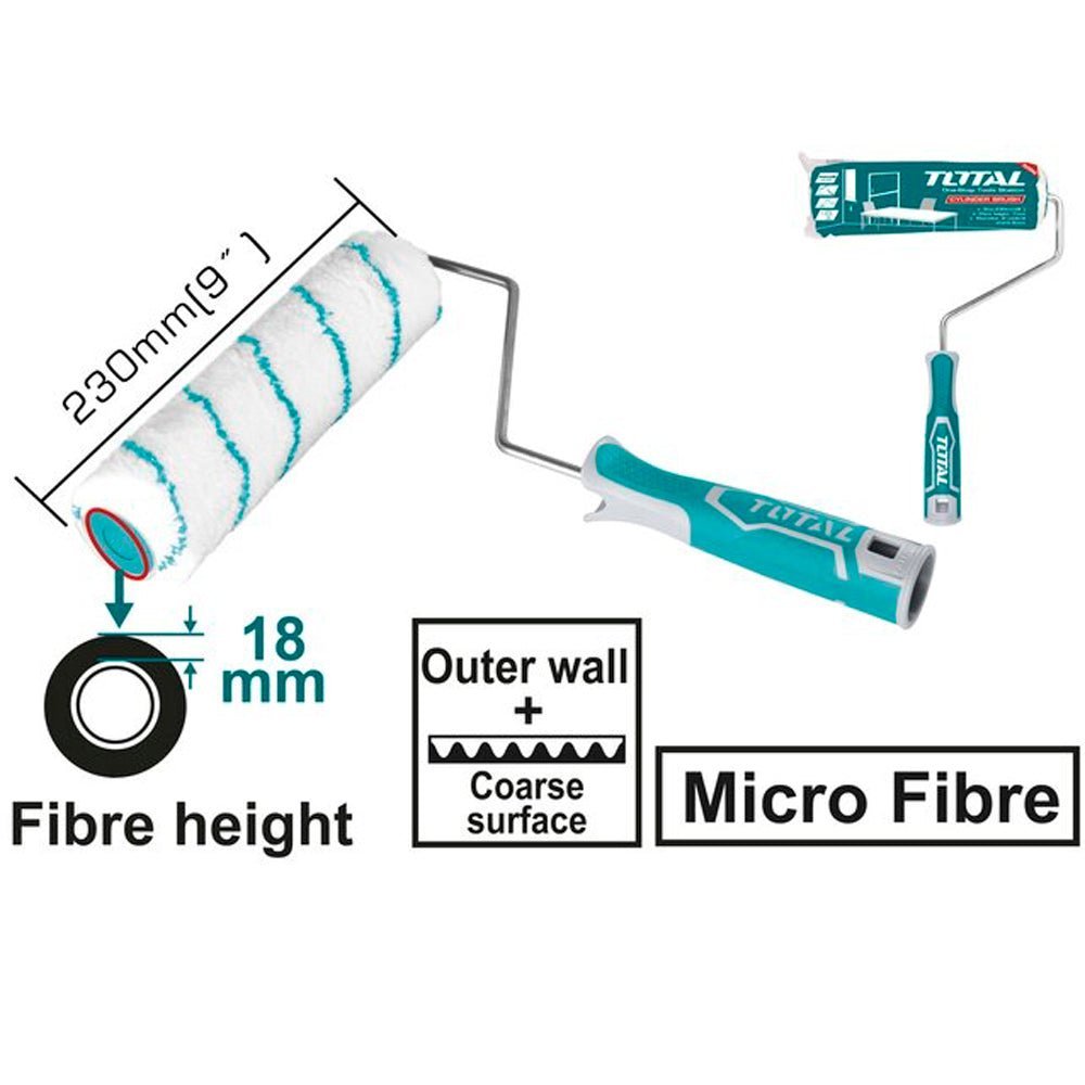 THT8593 rouleau peinture TOTAL 230 mm fibres synthétiques - SME IMPORT