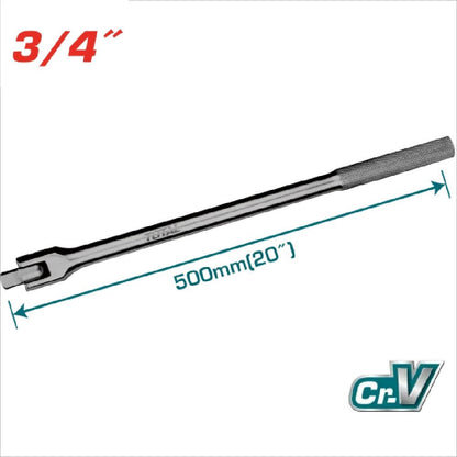 Barre extension flexible 500 mm CrV trois quarts serrage pour outils TOTAL THTFX34201