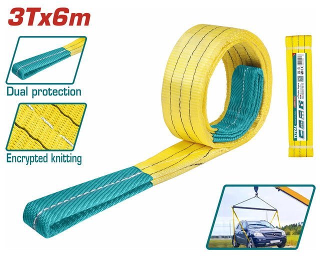 THTWS0306 - élingue TOTAL 3T 6m 90mm - robuste pour levage - SME IMPORT