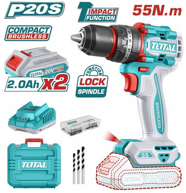 TIDLI20558 – visseuse TOTAL 20V brushless – percussion - SME IMPORT