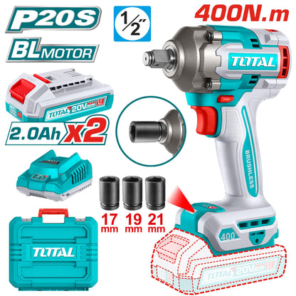 TIWLI2040 – visseuse sans fil TOTAL 20V 400 nm 1/2 pouce - SME IMPORT