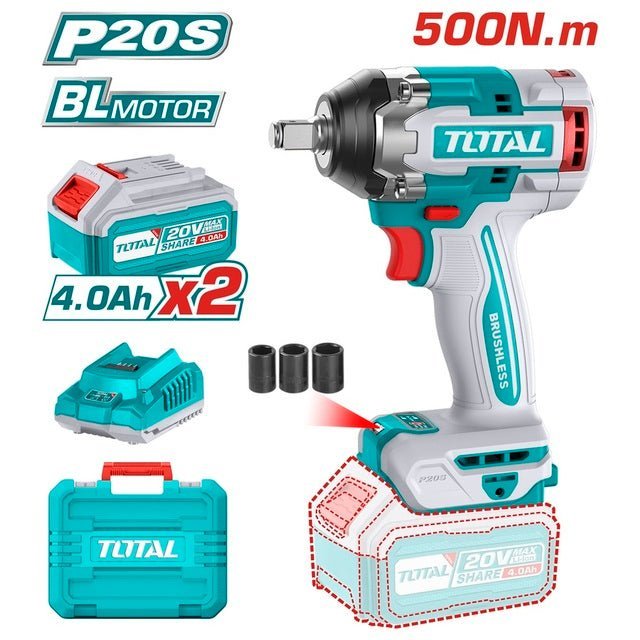 TIWLI2050 Clé À Chocs Sans Fil TOTAL 20V 500Nm Puissance - SME IMPORT