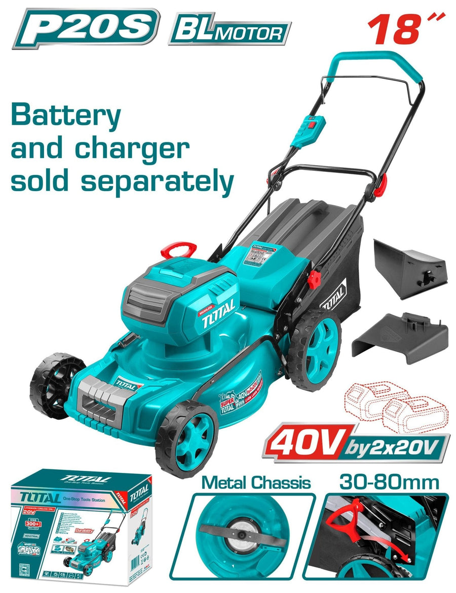 TLMLI20185 – tondeuse gazon TOTAL 40V brushless – sans bat - SME IMPORT